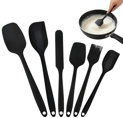 6 Pezzi Utensili da Cucina in Silicone, Utensili da Cucina in Silicone includono Spatola in Silicone, Spatola in Silicone, set di Spatole da Cucina adatto per Cucinare