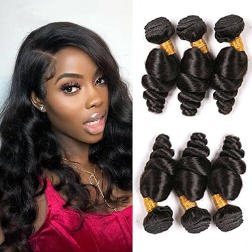 Pelo brasileño ondulado suelto 3 paquetes de cabello húmedo y ondulado, color marrón oscuro, sin procesar, extensiones de cabello Remy de visón de doble trama, grado 9A, cabello rizado para mujeres
