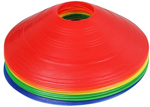 TRIXES 20 Articles Lot de Cônes Marquage Multicolores Légers Souples Football Sports Entraînement