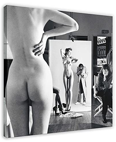Helmut Newton 66 Leinwand-Poster, Wandkunst, Dekordruck, Bild für Wohnzimmer, Schlafzimmer, Dekoration, Rahmen: 30 x 30 cm