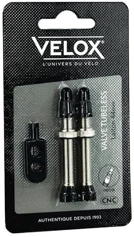 Velox Ventilverlängerung Tubeless 44 mm – Presta, Messing – Silber, 44 mm, Presta