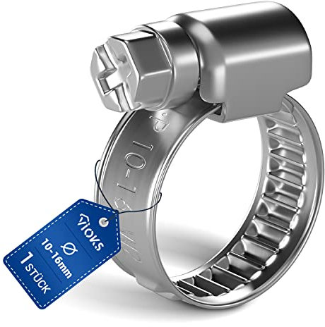 Hose Clamps Chrome Steel Hose Clamps 1 x 10-16 mm Diameter Clamp Washing Machine Hose Pipe Clamps for Hose Pool Hose Washing Machine Pool Clamp Washing Machine Drain Adapter
