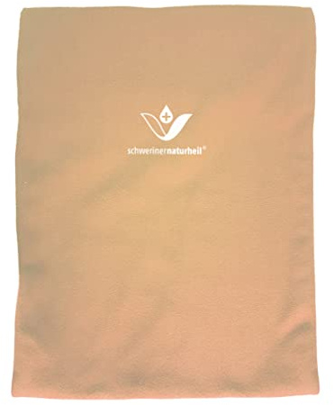 Moor Heat Cushion 28 x 38 cm with Fleece Cover in Mushroom, Hot Water Bottle, Heating Pad, Heat Compress