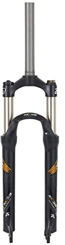 HSQMA Mountainbike Federgabel 24 Zoll Mechanische MTB-Gabel 100mm Federweg Scheibenbremse Schnellspanner 1-1/8'' Gerades Rohr Manuelle Verriegelung (Color : 24inch Black)