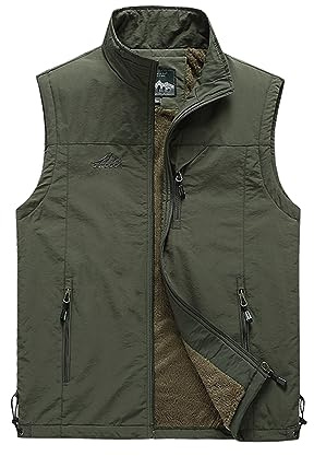Btmpmcs Herren Winter Fleece Weste Outdoor Bodywarmer Steppweste Leichte Anglerweste Freizeit Ärmellos Jacke Winddicht Übergangswesten Arbeitsweste Sportweste Jagdwesten Thermo Daunenweste