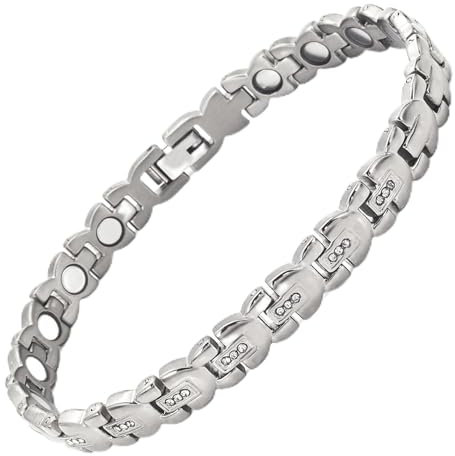 YINOX 99% reines Titan Damen Magnetarmband, hochfestes magnetisches 3500 Gauss Damen Armband, einschließlich Geschenkbox