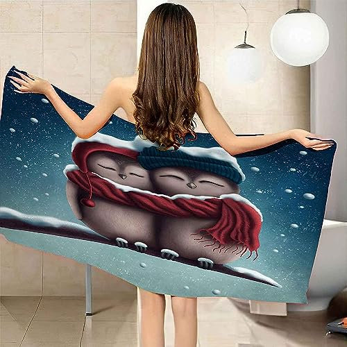 Strandtuch Tier Eule Badetuch Strandlaken Handtücher 3D Druck Für Kinder Handtücher Microfaser Handtuch Für Fitness Reisen Sport Outdoor Yoga 150 X 200 cm -6O8X/I9U