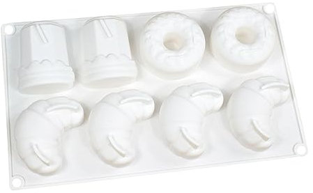 SHOWERORO Silicone Baking Mould Mini Desserts Mold Candy Mold Jelly DIY Mould Silicone for Cake White