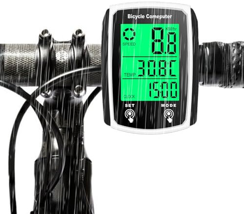 Bike Computer Universal Cycling Computer 19 Functions IP54 Waterproof Bicycle GPS Speedometer Odometer Wired Cycle Computer with Backlit LCD Touch Screen,Auto Start/Stop for MTB Road Cycle Accessories