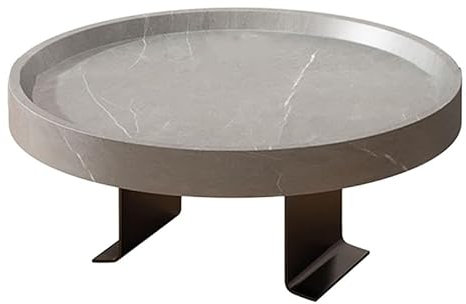 Verstellbarer runder Sofa-Arm-Tisch, kleine Couchtische, platzsparendes Tablett, Tisch für Sofa (grau)