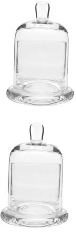 Zerodeko Glass Cup Candle Holder Bell Jar Home Decor Vintage Style Mini Candlestick for Party and Festival