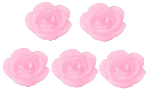 QUMIIRITY 10 Stk Rosenkerzenlicht schwimmende Rosenkerzen Wasserrosenkerzen Rosenkerzen aus Paraffin hochzeitskerze candle schwimmende Paraffinkerzen Blumenkerzen Wasserkerzen Rosa