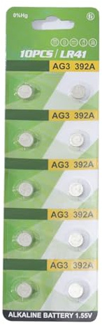 Chenxi Studio 10 Stück AG1 AG3 AG4 AG10 AG13 Alkaline Knopfzellen Batterien 1,55 V LR1130 LR41 LR44 Knopfbatterien für Uhren Spielzeug