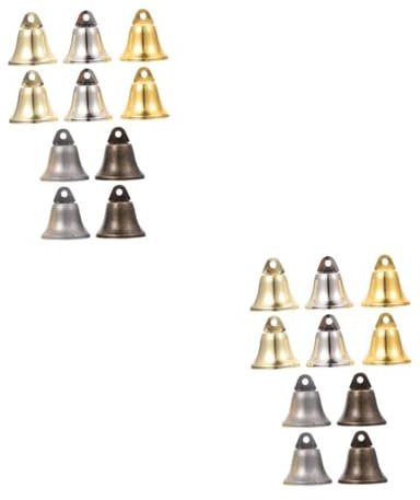 Alipis 2 Sätze Weihnachtsglocken Kleine Kuhglocke Handglocke Goldene Glocke Hund Kleine Glocke Schiffsglocke Hexenglocken Collier Töpfchen-trainingsglocken Für Welpen Eisen 10 Stück * 2