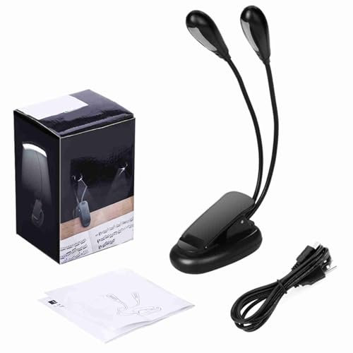 Beufee Buchlicht, 14 LED USB wiederaufladbare Lesen für Bücher für Bücher im Bett Musikstand Lichtklamme auf Light Piano Lampe Buchlampe