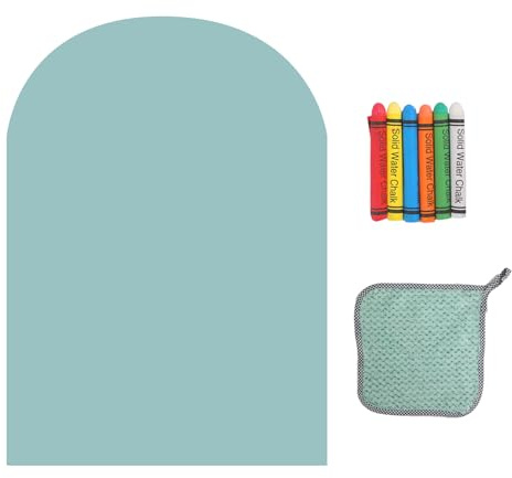 Magnetwand Kinder, Magnettafel Kinder Selbstklebend in Bogenform 80×100 CM, Magnetwand Selbstklebend mit 6 Wasserlösliche Kreide und 1 Reinigungstuch (Hellblau)
