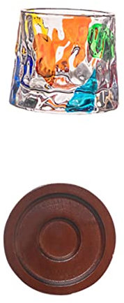 CHICAMPERA 1set Bicchieri Rotanti Per Whiskey Con Sottobicchieri Coppa Decorativa Multi-funzione Per Cocktail e Vino Unico Per Uomini e Occasioni Speciali