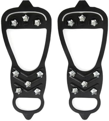 CYMMIYT Steigeisen 1 Paar professionelle Steigeisen for Klettern, 8 Nieten, rutschfest, for EIS, Schnee, Camping, Wanderschuhe, Spike-Griff, Winter, Outdoor, Eisgreifer(M EU 35 to 40)