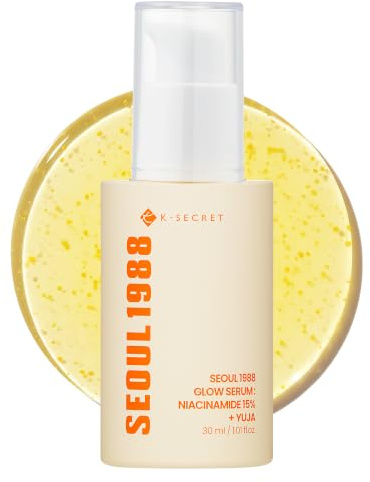 K-SECRET SEOUL 1988 Niacinamid 15% Glow Serum Feuchtigkeitsspendendes Serum mit Niacinamid,Glutathion, Panthenol und Yuja| Koreanische Hautpflege,30ml