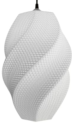 3D Vase Lampenschirm Nora E27 Größe L – nachhaltig & modern, skandinavisches Design – Deckenleuchte Pendelleuchte Hängelampe – Ersatzschirm, dekorativ, Rattan