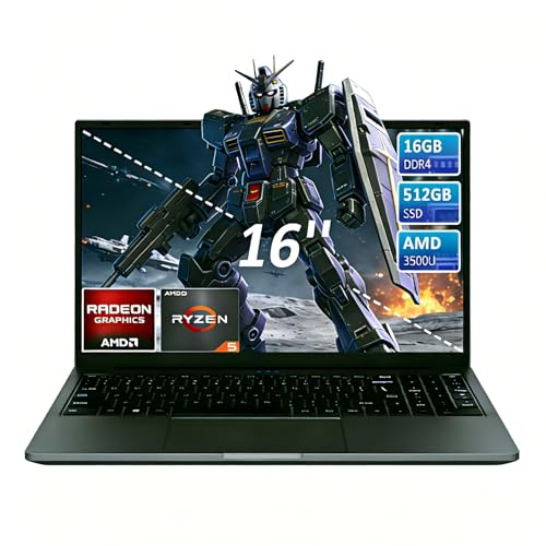 CYCLUS 16 PC Portable Étudiants Bureautique Créatif – AMD Ryzen 5 3500U (4C/8T 3,7 GHz), 16Go RAM, 512Go SSD, Vega 8, Clavier Rétroéclairé + USB-C + Membrane AZERTY