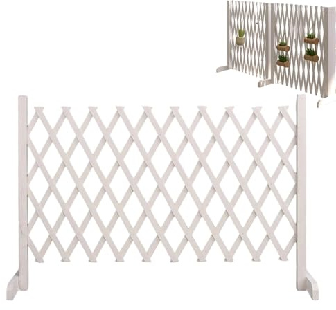 Djowyh Rejilla para Perros como – Madera para Animales Valla Resistente a la Escalada, Rejilla retráctil y para Gatos para Aberturas de Puertas – para niños pequeños, Gatitos, Conejos, Cachorros