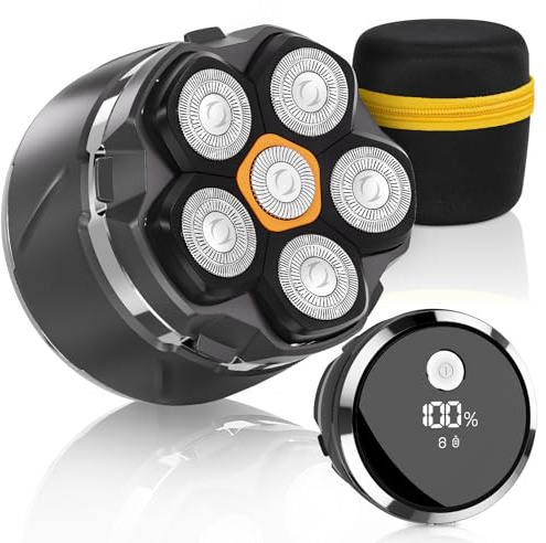 JoyKoi Head Shavers for Men, 2026 Upgraded 6D Flexible Head Shavers for Bald Men, IPX8 Waterproof Wet/Dry Rotary Electric Shaver with LED Display, Travel Lock & USB-C Charging Bald Razor