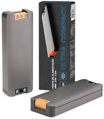 Maxled, Light is Led! 2x Transformador 220V a 24V, 48W LED Driver de Bajo Tensión Controlador Ultra Fino Alimentación AC220V a CC24V 2A Compacto Fuente Alimentación LED Tira Transformador