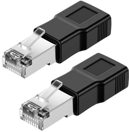 Lot de 2 adaptateurs USB vers Ethernet, adaptateur Ethernet vers USB Rj45 Ethernets, convertisseur femelle Ethernet, adaptateurs de conversion mâle pour appareil photo avec fonction réseau, modem Adsl