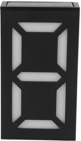 Garosa Lampada Solare a LED per Numero Civico a Luce Solare Digitale con 2 Colori e 8 modalità IP55 Impermeabile per Casa, Cortile, Strada, Installazione Semplice