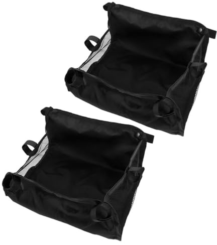 Vaguelly 2 Pezzi Organizer per Passeggino Borsa Portaoggetti in Rete Multifunzionale Grande Capacità e Fissaggio Semplice, Contenitore per Biberon e Accessori, per Passeggiate e Shopping