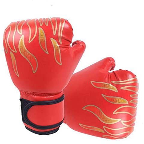 BTOSEP Guanti da boxe per ragazzi, resistenti agli strappi, in poliuretano, per combattenti professionisti, traspiranti, comodi per sparring, Muay Thai, kickboxing (rosso)