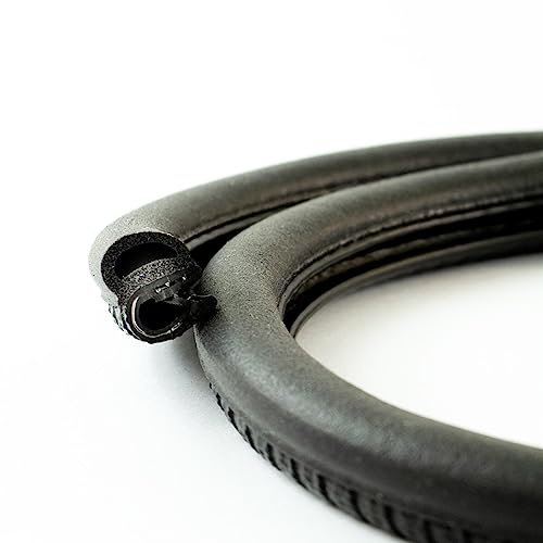 EUTRAS [3 m] Türdichtung KSD2051 Dichtungsprofil 1,0-2,0 mm – hält ohne Kleber – Gummidichtung für Autotür, Kofferraum und Heckklappe – deutsche Industriequalität Made in EU