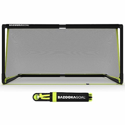 BazookaGoal Pop-Up Soccer Goal – Folding Mini Football Goal for Kids & Adults – Indoor & Outdoor Small Football Goal – Portable Goal Post for Garden, Park & Training - 6 x 3 ft