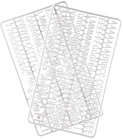 Veskaoty 3/4 Inch Letters for Flet Letter Boards,300 Pieces Including Letters, Numbers & Symbols for Changeable Plastic Message Boards (White)