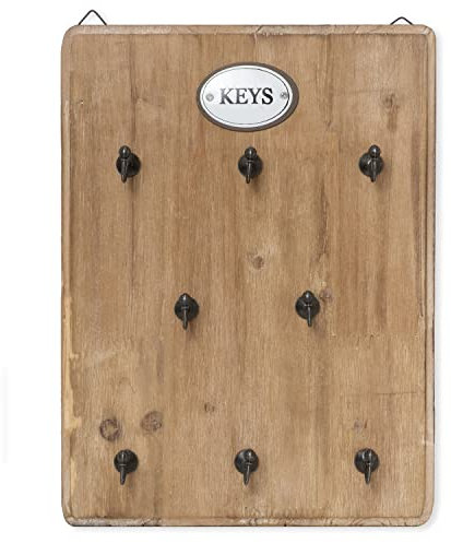 Moritz Armario para llaves (25 x 33 cm, 8 ganchos), color marrón