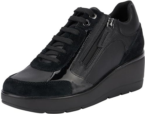 Geox D Ilde C, Scarpe da Ginnastica Donna, Nero, 37 EU