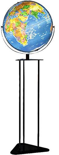 Practical World Globe 17” Floor Globe with Metal Tripod Detailed Map Illuminated Globes of Earth The World Lamp for Decoration Decorative(A)