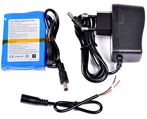 AFTERTECH PACCO BATTERIA PILA 12V 2000mAh 2Ah RICARICABILE AL LITIO 78x47x15mm F2D1