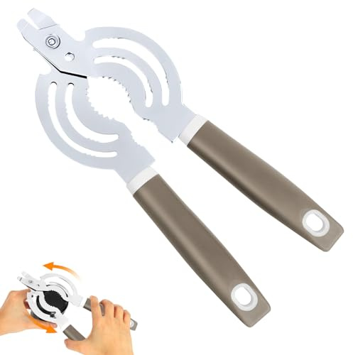 Zoiwdur Jar Opener, Multifunctional Jar Openers for Seniors, Stainless Steel Jar Lid Opener, Easy Twist Bottle Opener for Seniors with Arthritis