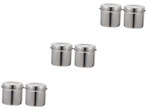 Cabilock 2piezas Frasco De Ungüento De Acero Inoxidable Contenedor Para Esterilización De Ungüentos De Algodón Almacenamiento De Líquidos Uso Farmacias o Clínicas