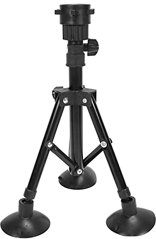 Qukaim Soporte de cabeza de maniquí para peluca, soporte de cabeza de maniquí de metal, trípode ajustable para entrenamiento de peluquería, negro, adecuado para pelucas y peinado, base estable,
