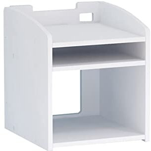 Desktop-Druckerständer, strapazierfähig, 3-lagig, Büroregal für kleine Drucker, Mini-Faxgerät-Ständer mit Aufbewahrungsschrank, Heimbüro, Druckerregal für Schreibtisch