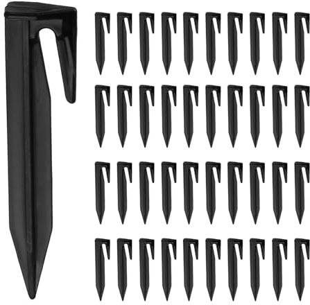 Lot de 120 piquets d'ancrage au sol pour robot tondeuse à gazon - Accessoires de tondeuse à gazon - Crochets de sol pour tondeuse à gazon - Compatible avec Gardena Bosch Worx