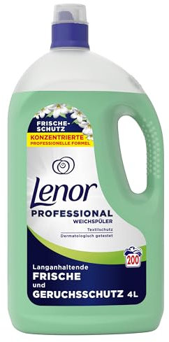 Lenor Professional Weichspüler, 200 Waschladungen, 4 l, Frische-Schutz, Langanhaltende Frische und Geruchsschutz für den professionellen Gebrauch, für den professionellen Gebrauch