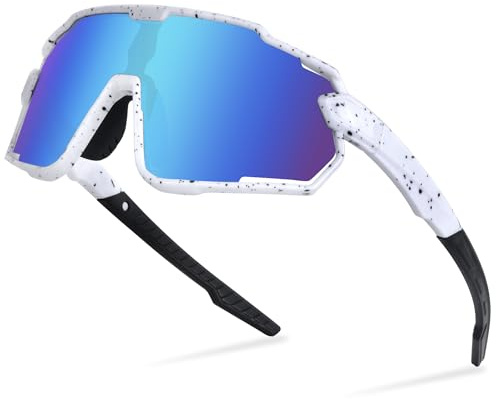 Aullwyr Gafas Ciclismo Niños y Niñas - Gafas de Sol Infantiles de 6 a 15 Años Protección UV400 Gafas de Bicicleta, Tenis, Running