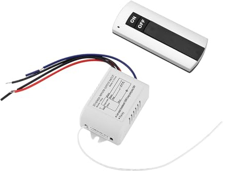 Asyduey Canal con Transmisor Digital 220V Encendido/Apagado 1 Interruptor Receptor De Relé Inalámbrico Lámpara Luz De Control Remoto
