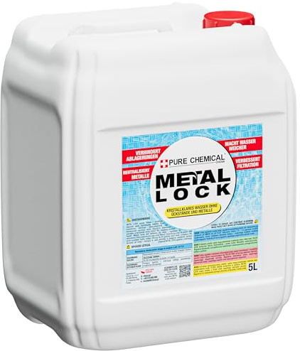 CHOSA Metall Ex Pool Metallentferner Poolreiniger Flüssig 1 5 | Härtestabilisator Pool Entfernt Eisen, Kupfer & Metalle, Gegen Grünes & Braunes Wasser, Unschädlich für PVC-Folie & Edelstahl