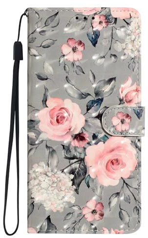 Glitter Wallet Case for Xiaomi POCO M7 PRO 5G Cellphone 3D vision Protective Shell Glossy Skin Cases Covers Colorful Closure PU Leather Magnetic Stand Pouch Cases for Xiaomi POCO M7 PRO 5G ,bouquets