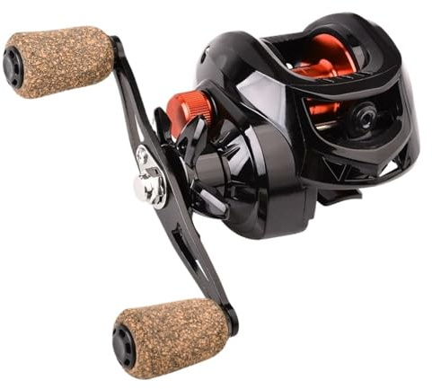 Carrete Carpa Carrete De Pesca Baitcasting Carrete Totalmente De Metal 18 + 1BB 10kg/22LB Relación De Velocidad 7,2: 1 Carretes De Pesca De Fundición De Metal Magnético(Right Hand)